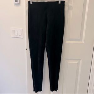 Zara Faux Suede Leggings with zips at ankles